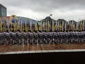 On the parade on the occasion of the National Day of Brunei Darussalam