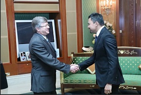 His Royal Highness Prince Haji Al-Muhtadee Billah, the Crown Prince of Brunei, received in audience H.E. Mr. Vladimir Goncharenko, Ambassador of Russia