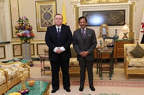 On the audience with His Majesty Sultan Haji Hassanal Bolkiah of Brunei