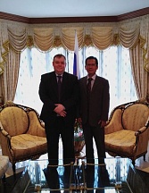 On the courtesy call of the Ambassador of Indonesia to Brunei Darussalam